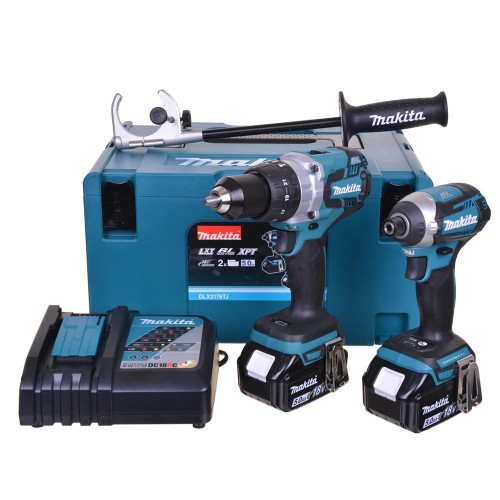 Makita DLX2176TJ 18V LXT Brushless 2 Piece Kit with 2x 5.0Ah Batteries, Charger & Case
