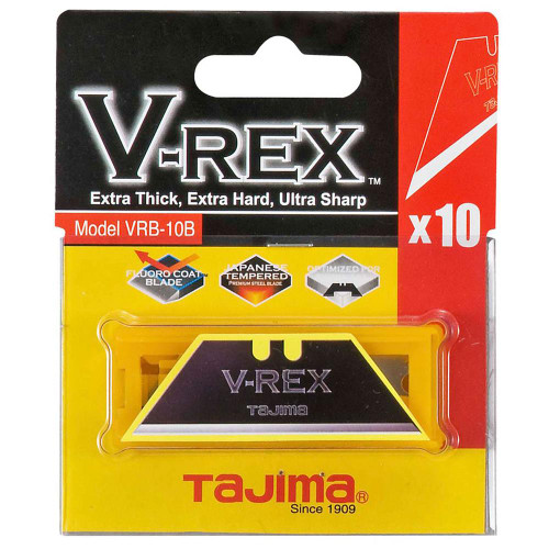 Tajima V-Rex Razar Black Coated Utility Knife Blades - Pack of 10 image
