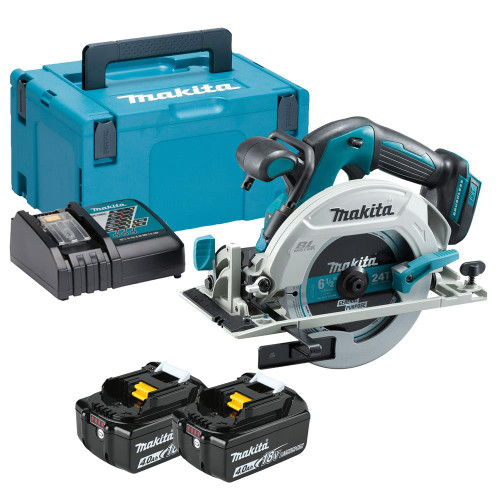 Makita DHS680RMJ 18V LXT Brushless 165mm Circular Saw with 2 x 4.0Ah Batteries, Charger & Case image