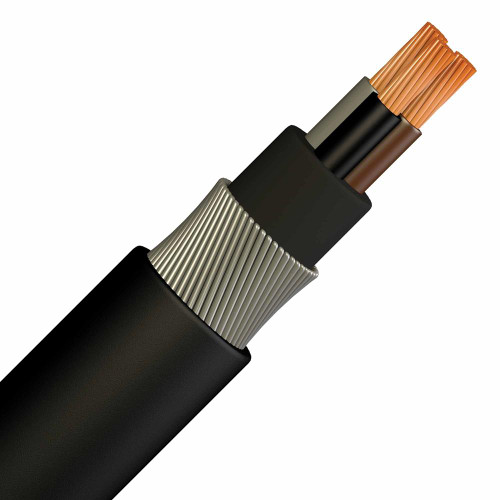 Pitacs TIME 3 Core Steel Wire Armoured Cable 6943X 1.5mm2 Black 10m