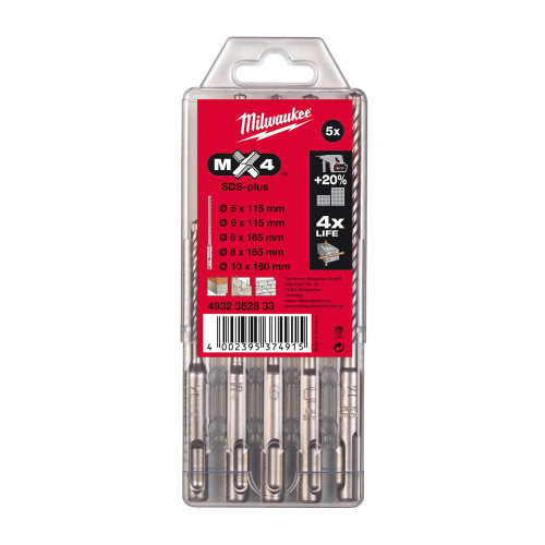 SDS+ MX4 5 Piece Bit Set image