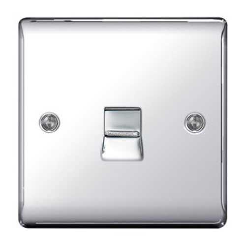 BG NPCBTM1-01 BG Chrome 1 Gang Master Telephone Socket