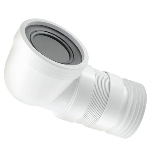 McAlpine 4''/110mm 90° Flexible WC Connector 170mm-250mm