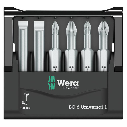 Wera 6 Piece Torsion Screwdriver Bit Set image