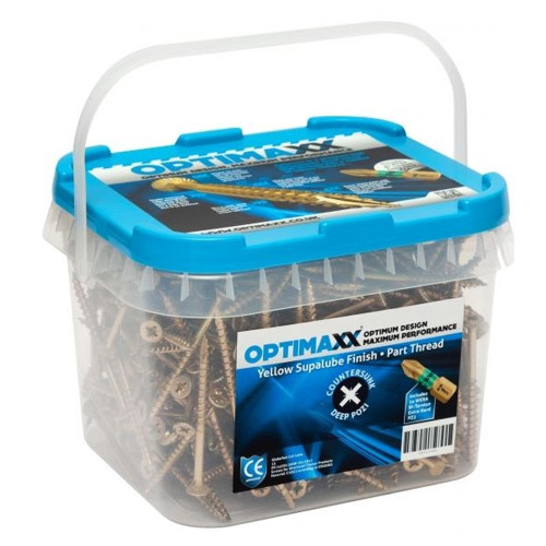 Optimaxx 6.0x100mm Woodscrews - Tub of 200 image Optimaxx 6.0x100mm Woodscrews - Tub of 200 image