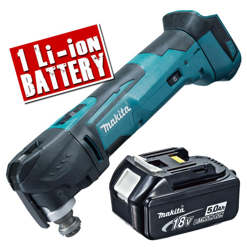 Makita 18v Li-ion Multi-Tool Body + 1 x 5.0Ah Battery image