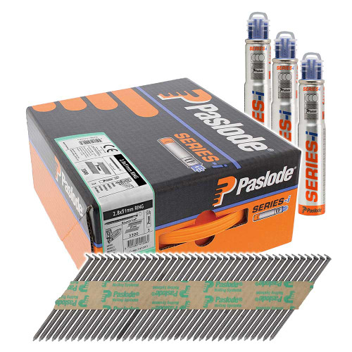 Paslode 34° 51mm x 2.8mm Bright IM360Ci Collated Nails - Pack of 3300 image Paslode 34° 51mm x 2.8mm Bright IM360Ci Collated Nails - Pack of 3300 image
