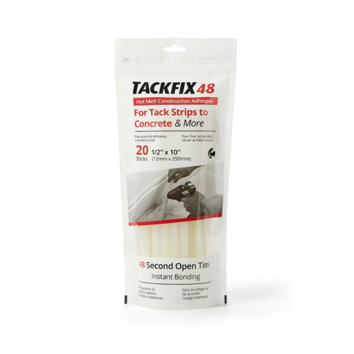 Tackfix 48 Construction-quality, Clear Glue Stick - 20 sticks 12mm x 250mm image