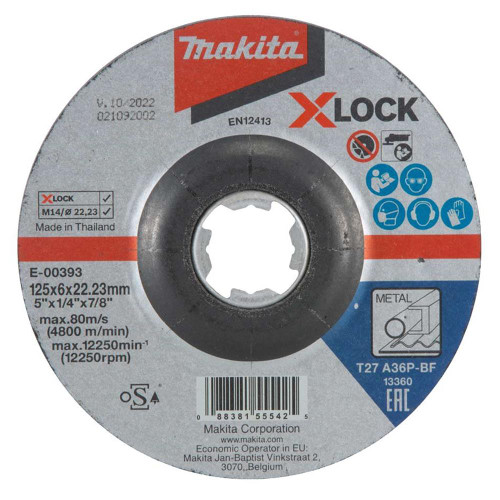 Makita X-Lock 125mm Grinding Disc A36P image