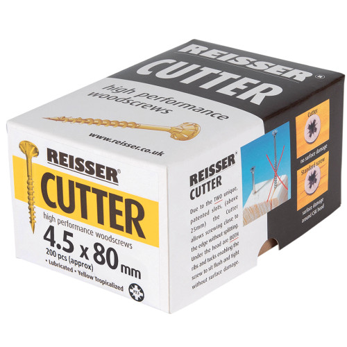 Reisser 4.5 x 80mm Cutter Wood Screws - Box of 200 image