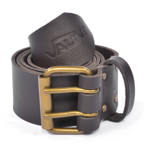 Vaunt Leather Belt Brown Oil Tan Double Pin 2'' image