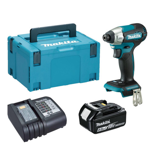 Makita DTD157 18V LXT Brushless Impact Driver with 1x 6.0Ah Battery, Charger & Case image