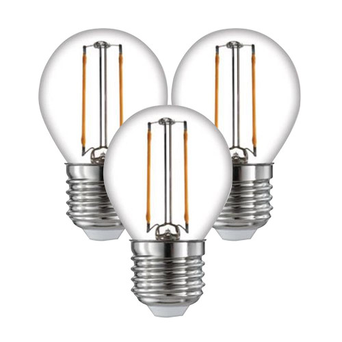 TimeLED LED Golf Ball Filament 2W Non-Dimmable Bulb E27 WW - Pack of 3 image