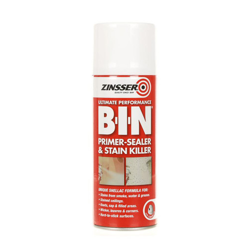 Zinsser B.I.N. Primer, Sealer & Stain Killer Paint (400ml) image