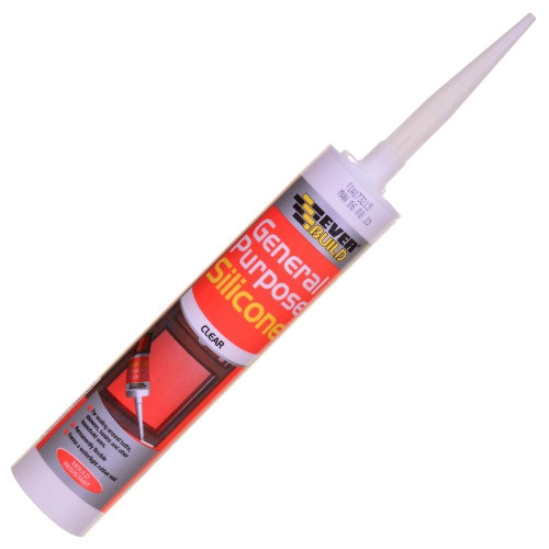 Everbuild General Purpose Clear Silicone Sealant, 280ml Everbuild General Purpose Clear Silicone Sealant, 280ml