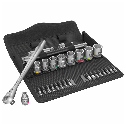 Wera 29 Piece Zyklop '8100 SB 8' 3/8'' Drive Metal Ratchet Set with Switch Lever image