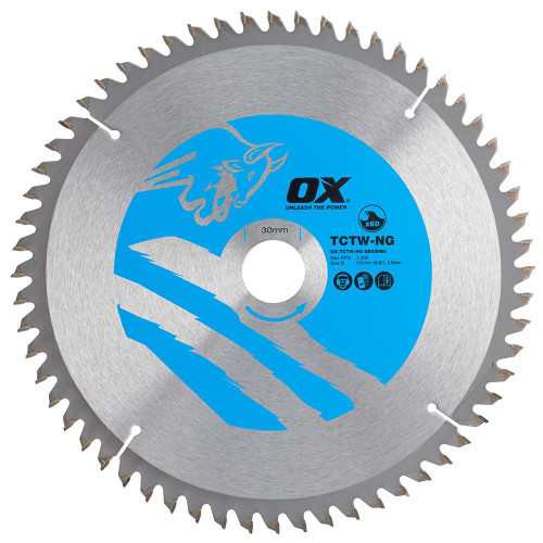 250mm 60 Tooth Wood Cutting Negative Rake Circular Saw Blade ATB image