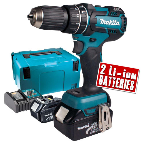 Makita 18v Li-ion Brushless Hammer Drill/Driver - 2 x 4.0Ah Batteries image