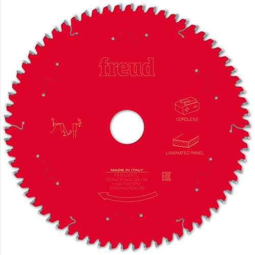 Freud Laminated Panel Table Saw Blade 216mm x 30mm 66T Cordless image