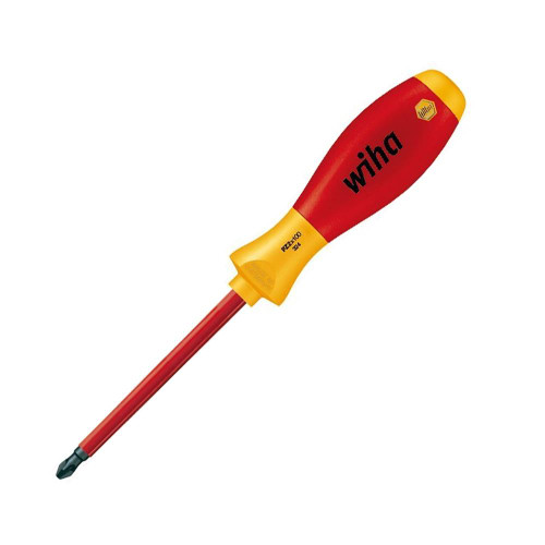 Wiha 324SF VDE SoftFinish Screwdriver PZ2 x 100mm PoziDriv