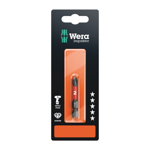 Wera PH2 50mm Impaktor Diamond Impact Screwdriver Bit image