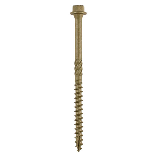 Timco 6.7 x 175mm In-Dex Timber Screw Hex Head Green Organic - Box of 50