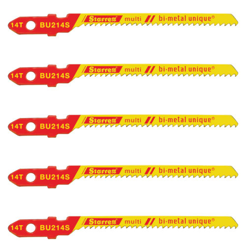 Starrett Jigsaw 50mm Blade BU214S Bi-metal Multi-Purpose - Pack of 5 image