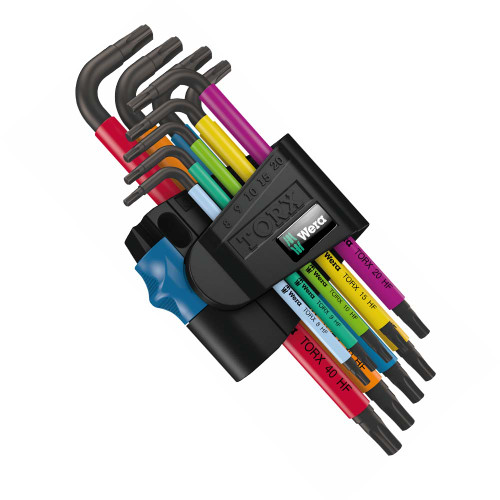 Wera 967/9 Torx Multicolour 9 Piece L-Key Set With Holding Function image Wera 967/9 Torx Multicolour 9 Piece L-Key Set With Holding Function image