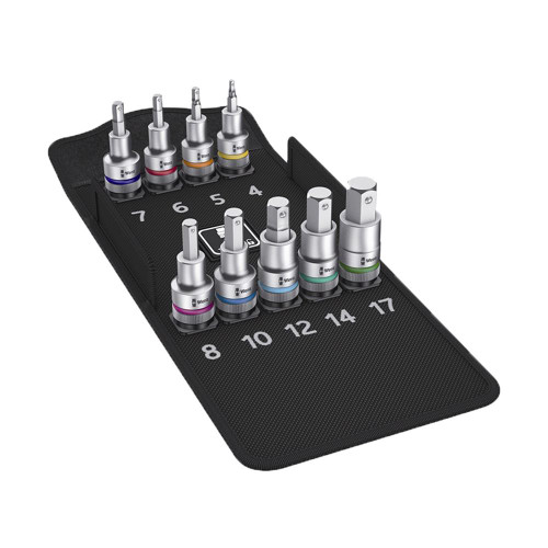 Wera 8740C HF/10 Zyklop 1/2'' In-Hex Hold Function Socket 9 Piece Set image