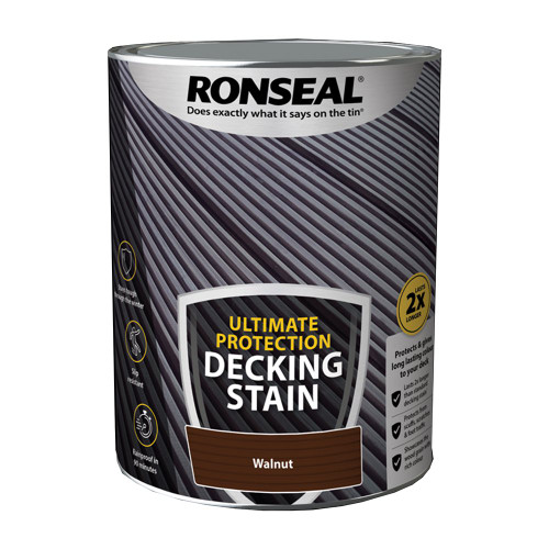 Ronseal Ultimate Protection Decking Stain 5L Walnut image