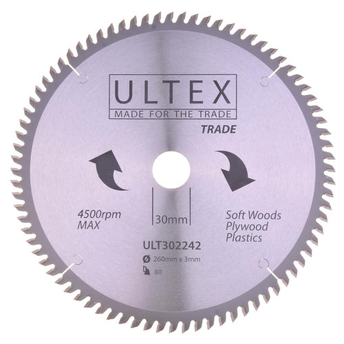 Ultex 260mm 80 Tooth TCT Trade Blade image