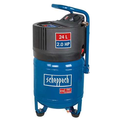 Scheppach HC24V 24 Ltr Vertical Air Compressor - Oil Free, 2.0 Hp 10 Bar image