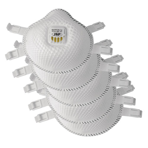 JSP FLEXINET Disposable Dust Mask FFP3- Valved - Pack of 5 image