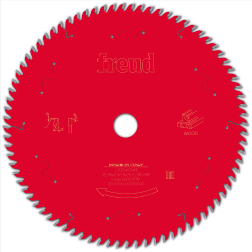 Freud Wood Table Saw Blade 255mm x 25.4mm 80T Corded image