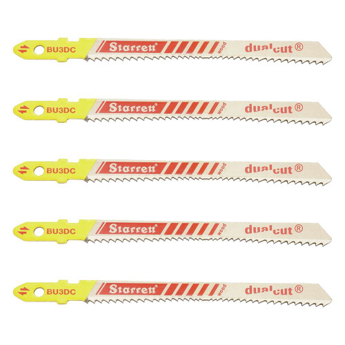 Starrett 75mm Jigsaw Blade BU3DC Unique Dual Cut Bi-metal for Wood. Pack of 2 image