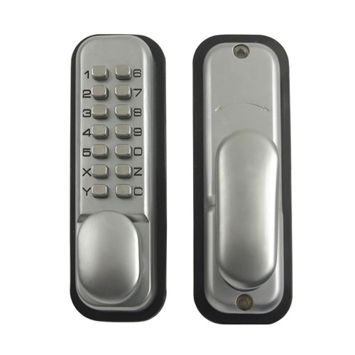 Yale Push Button Door Lock - Satin Chrome image Yale Push Button Door Lock - Satin Chrome image