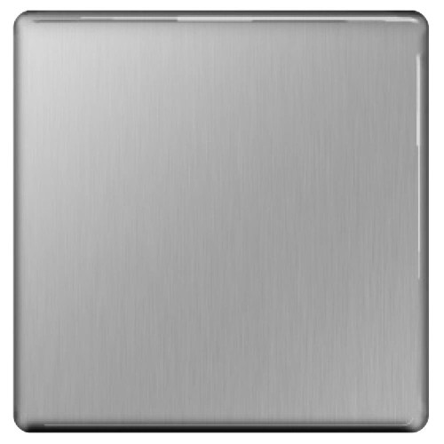 BG FBS94-01 BG Brushed Steel 1 Gang Blanking Plate