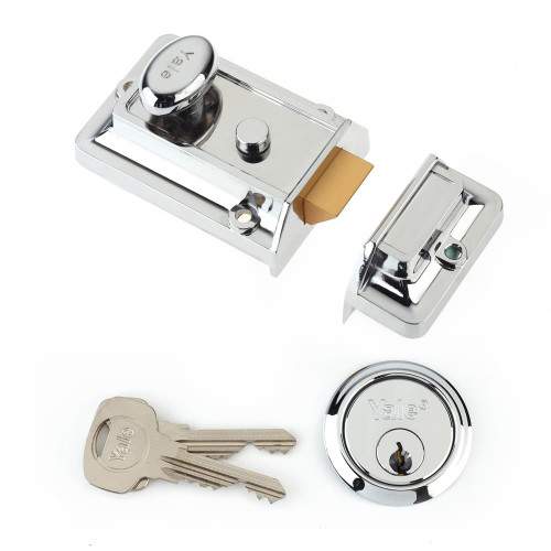 Yale 77 Traditional Nightlatch 60mm - Chrome image