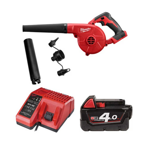 Milwaukee M18 BBL 18V Blower with 1x 4.0Ah Battery & Charger