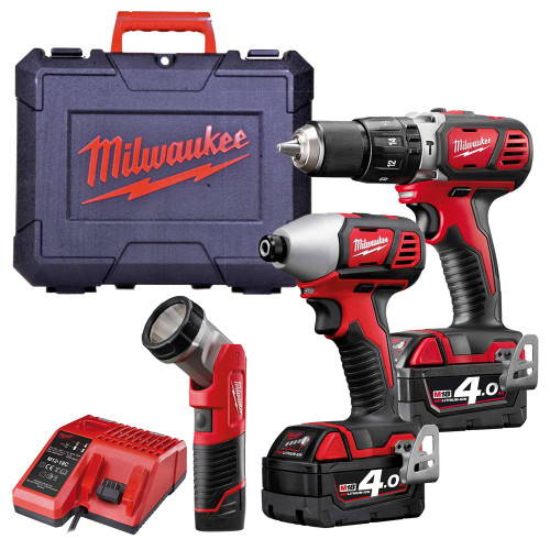 Milwaukee 18v / 12v RED Li-ion 3 Piece Kit