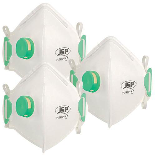 JSP OLYMPUS FoldFlat Disposable Dust Mask FFP1- Valved PK3