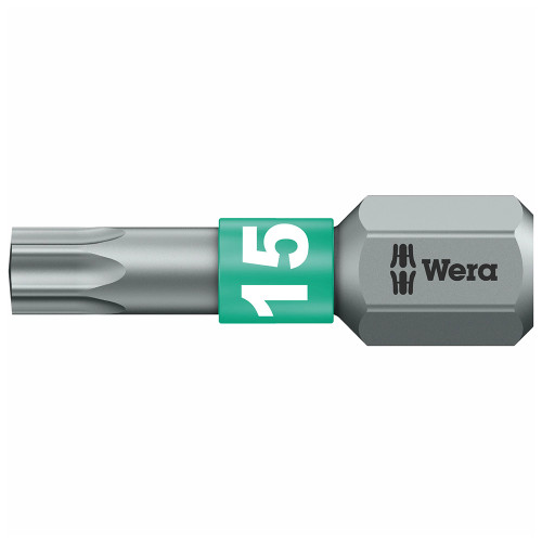 Wera '867/1' Extra Tough BiTorsion 25mm TX15 Screwdriver Bits - Pack of 10 image