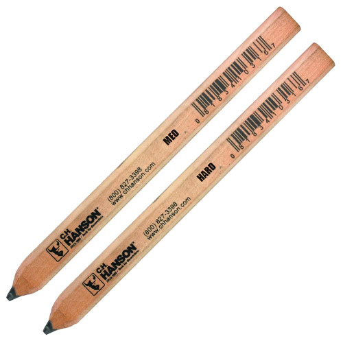 Hanson USA Pack of 12x Medium and 12x Hard Pencils