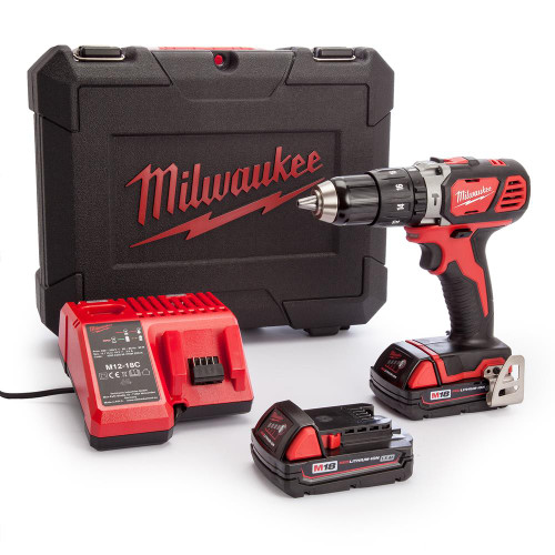 Milwaukee 18v Hammer Drill Driver (2 x 1.5ah Li-ion Batteries)