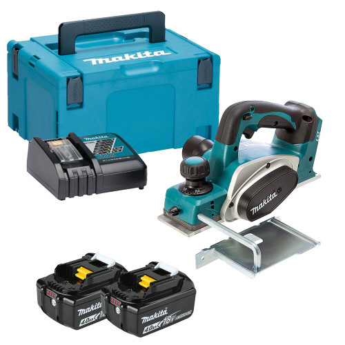 Makita DKP180RMJ 18V LXT Planer with 2 x 4Ah Batteries, Charger and Case image