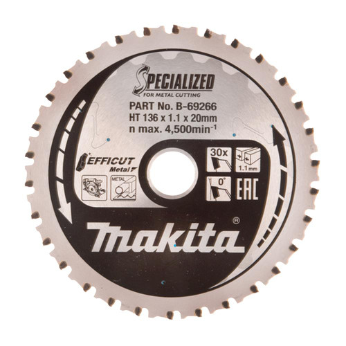 Makita Efficut Saw Blade 136mm x 20mm 30T image