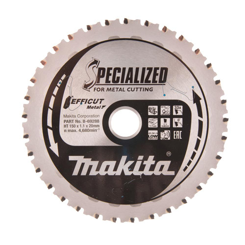 Makita Efficut Saw Blade 150mm x 20mm 33T image