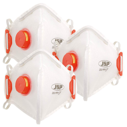 JSP OLYMPUS FoldFlat Disposable Dust Mask FFP3- Valved PK3