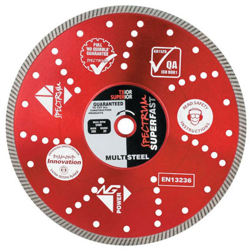 Spectrum 230mm TX10R Superfast Pro Multi-Steel Diamond Blade