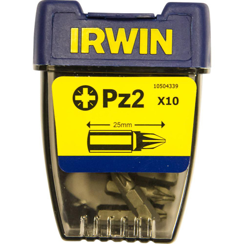 Irwin PZ2 25mm Screwdriver Bits - Pack of 10 image